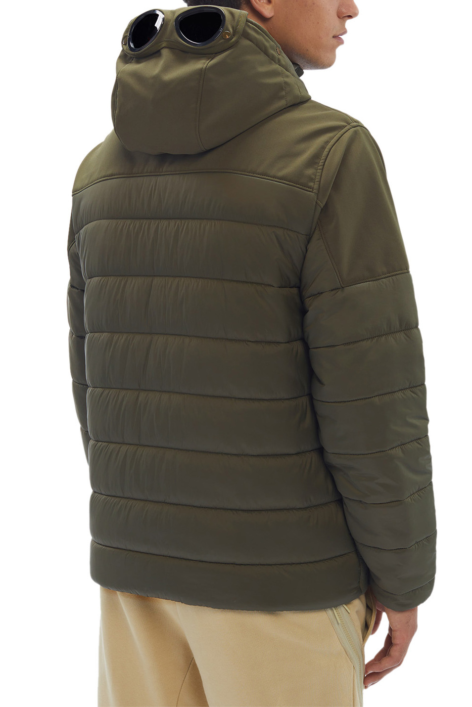 Мужской C.P. Company Куртка стеганая с фирменными линзами на капюшоне (цвет ), артикул 15CMOW014A006097M | Фото 5