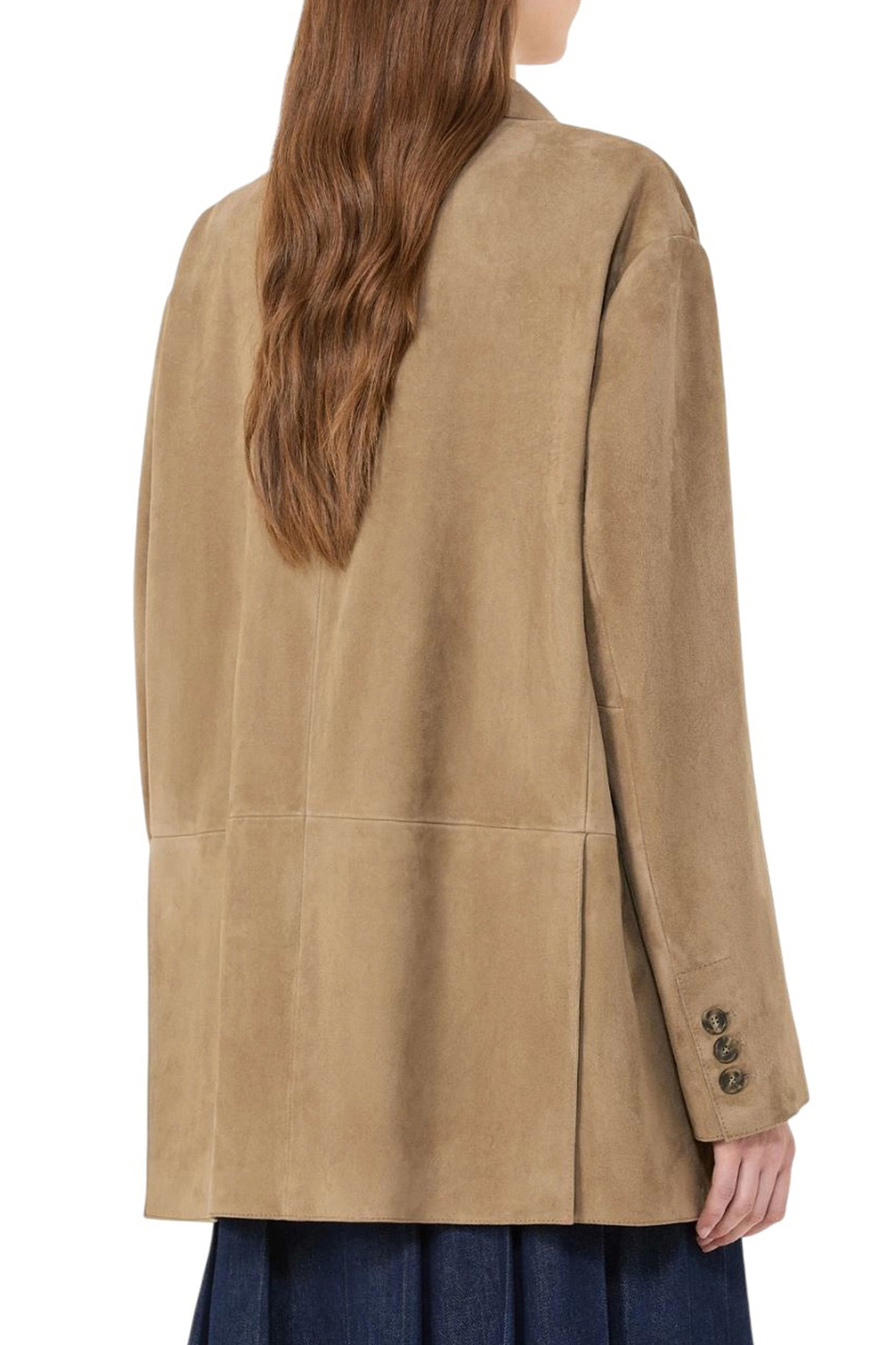 Пиджак CEDRO из натуральной замши|Основной цвет:Бежевый Женский Weekend Max Mara Пиджак CEDRO из натуральной замши (цвет ), артикул 2615441051 | Фото 4