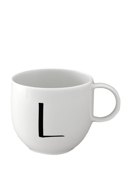 Фарфоровая кружка "L"|Основной цвет:Белый|Артикул:10-1620-6111 | Фото 1