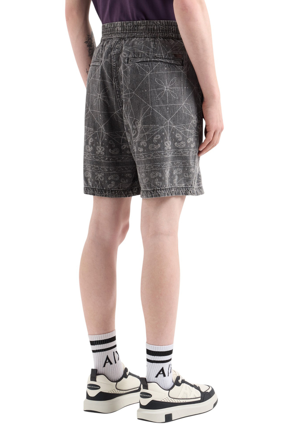 Мужской Armani Exchange Шорты из смесового хлопка (цвет ), артикул XM000623-AF14943 | Фото 4
