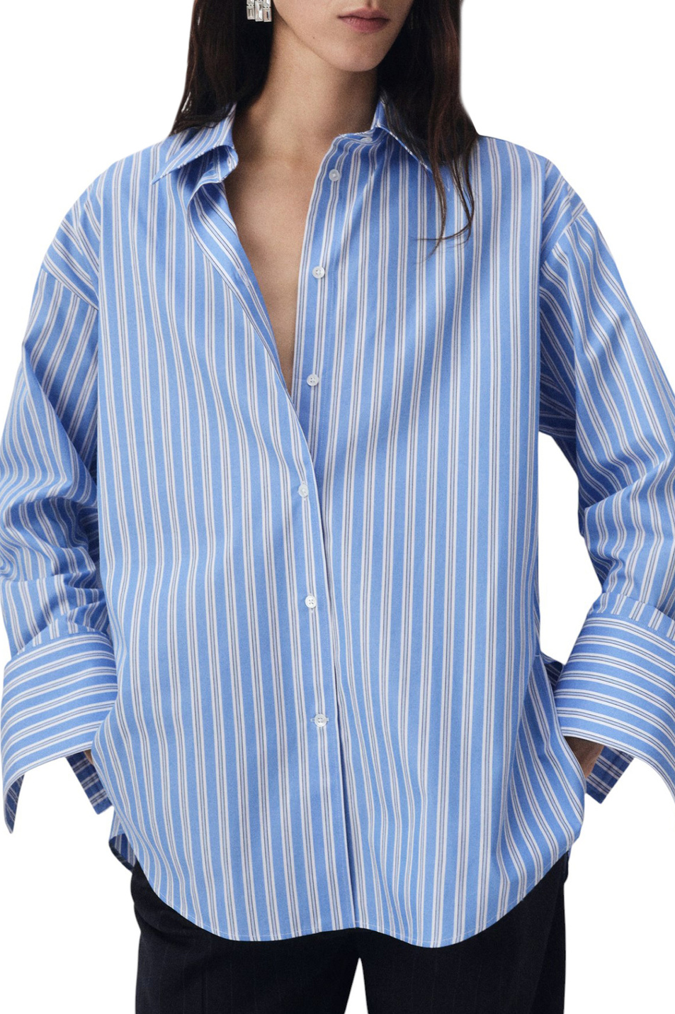 Женский Mango Рубашка RIALTO из хлопка (цвет ), артикул 17035829 | Фото 3