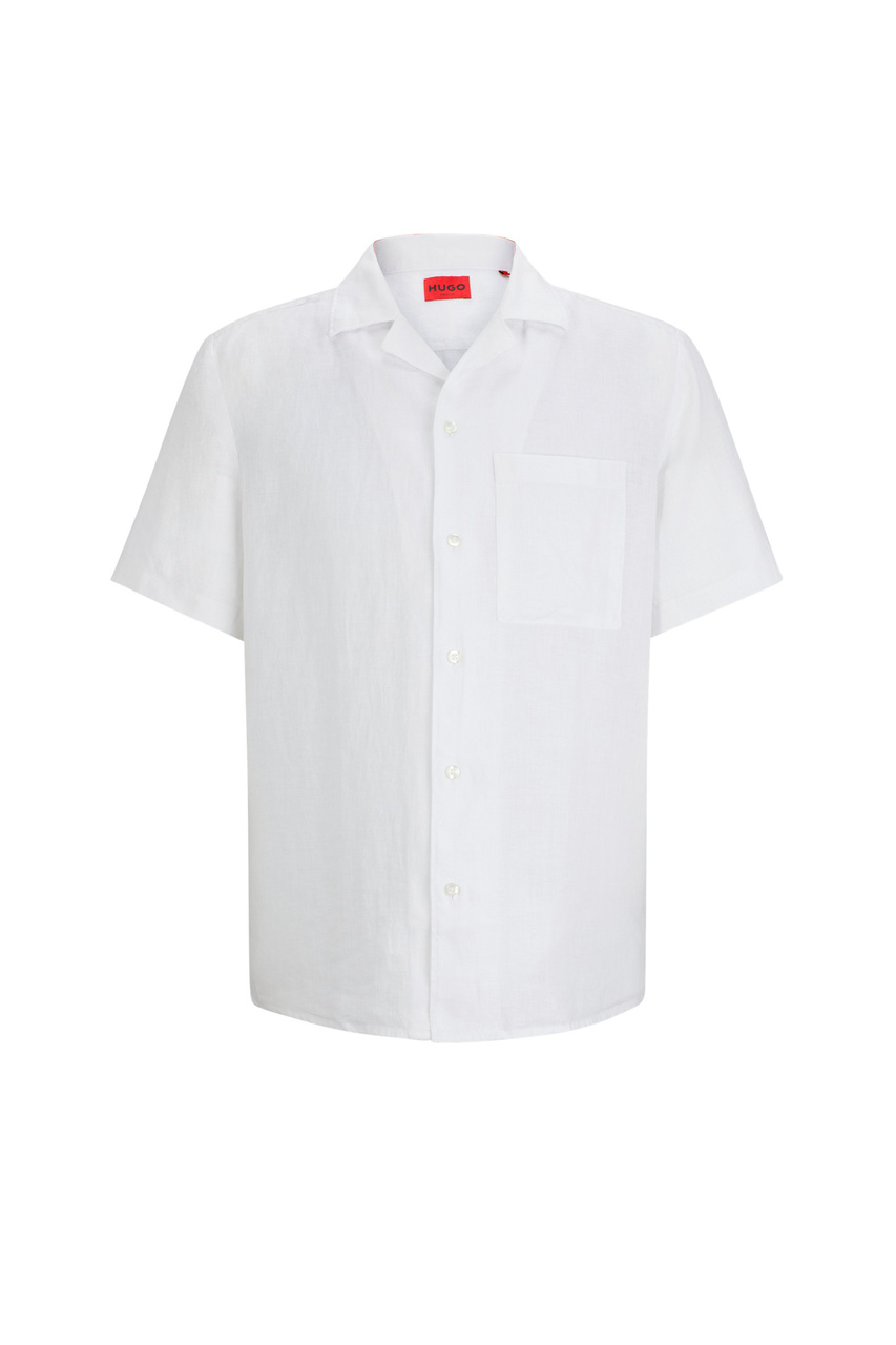 Рубашка Ellino из чистого льна|Основной цвет:Белый|Артикул:50490761 | Фото 1