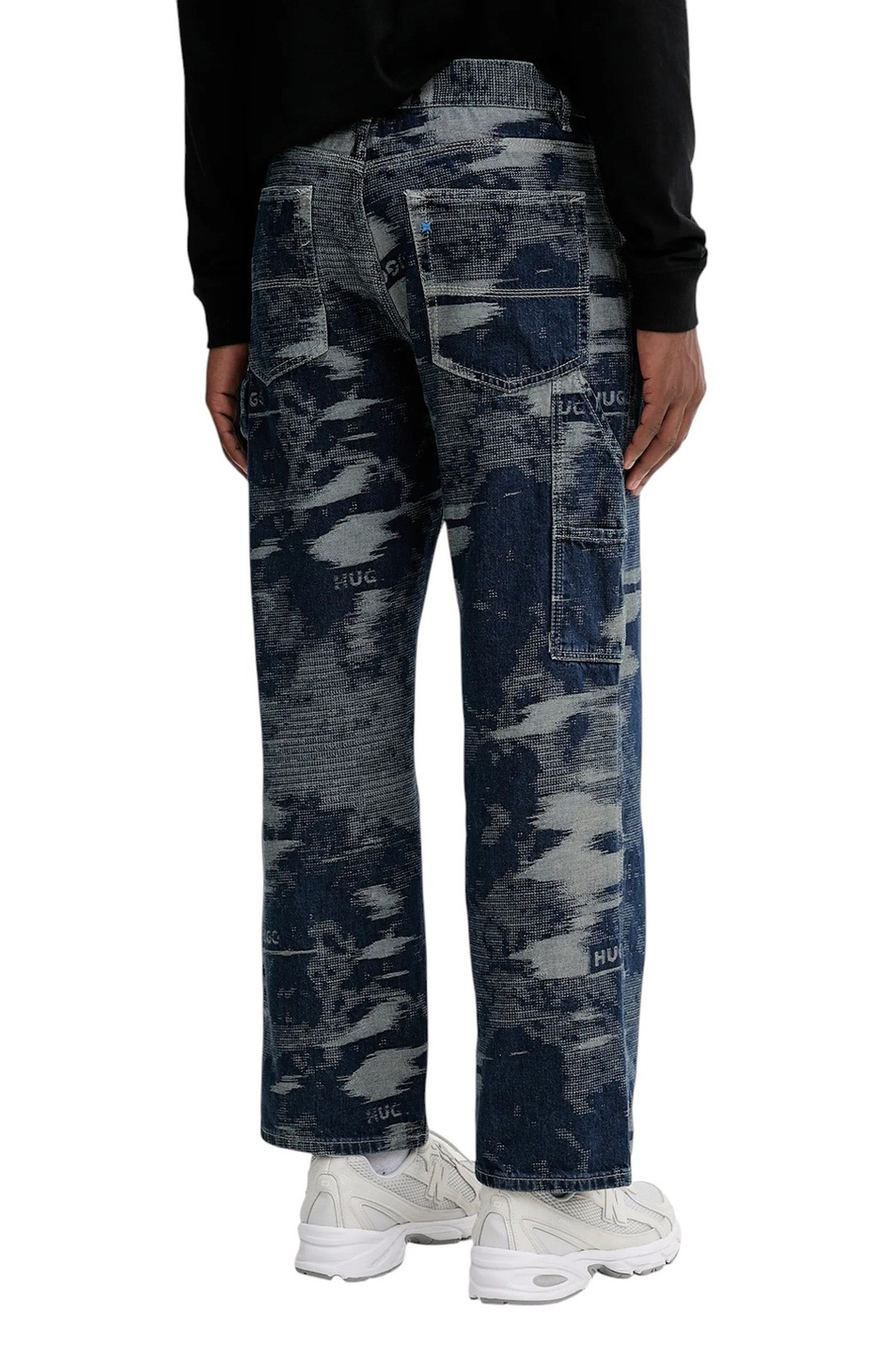 Мужской HUGO Джинсы из хлопка с принтом (цвет ), артикул 50547642 | Фото 5
