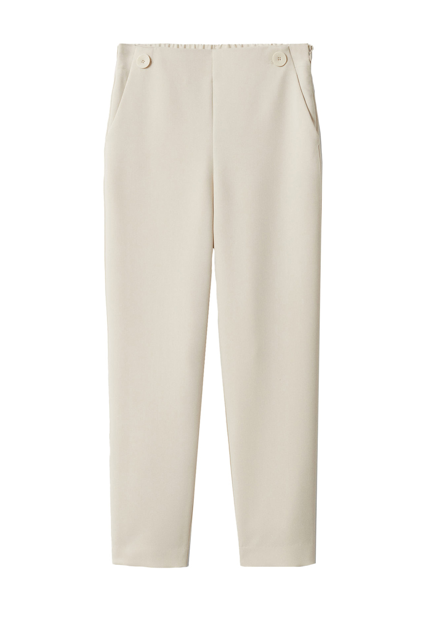 Укороченные брюки DORITO|Основной цвет:Кремовый|Артикул:27085764 | Фото 1