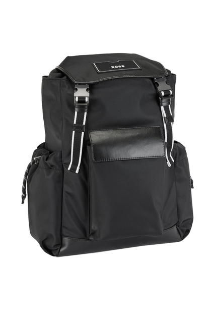 Текстильный рюкзак с внешними карманами|Основной цвет:Черный|Артикул:50462938 | Фото 2
