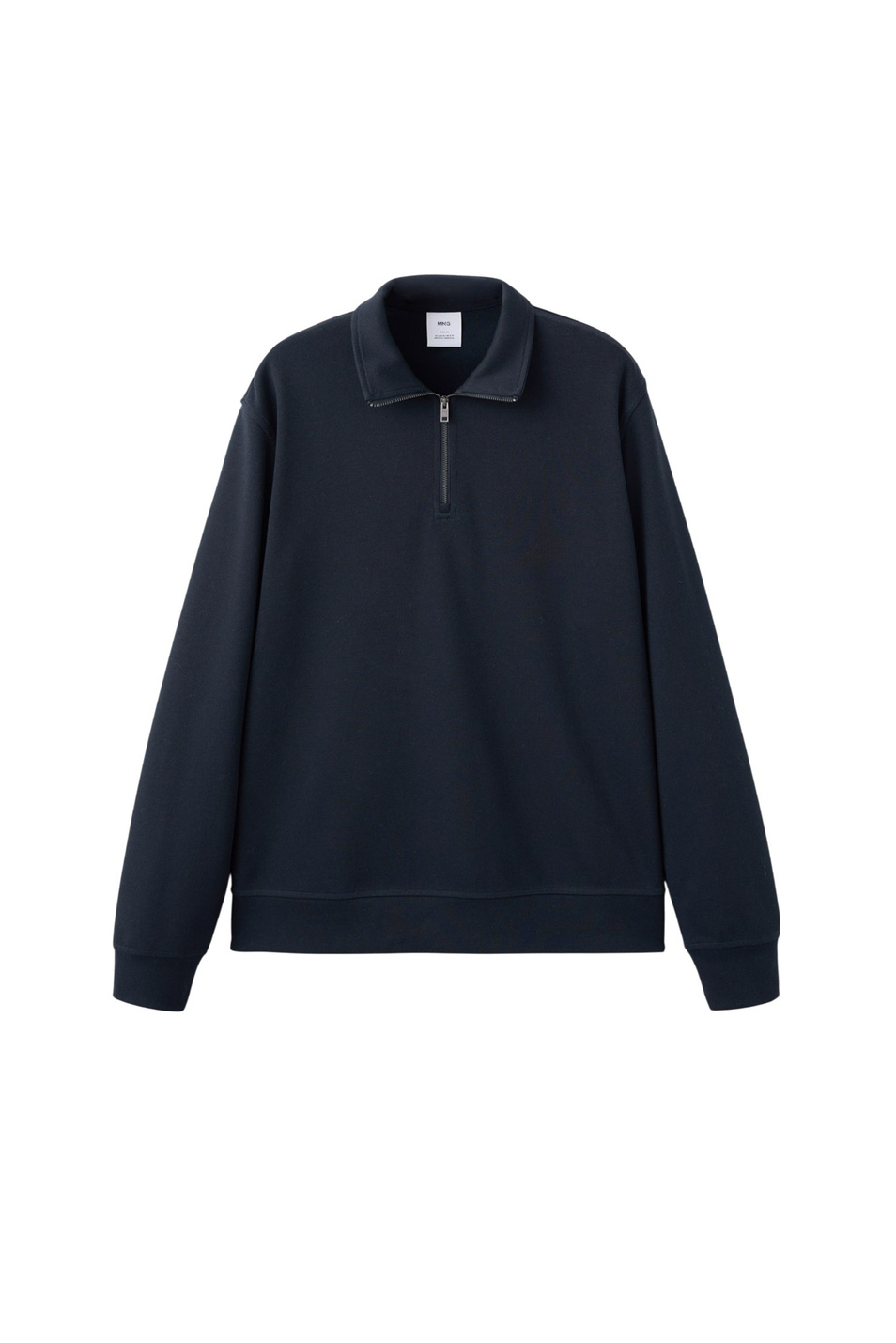 Толстовка PORTELLP с воротником на молнии|Основной цвет:Синий Мужской Mango Man Толстовка PORTELLP с воротником на молнии (цвет ), артикул 27062887 | Фото 1