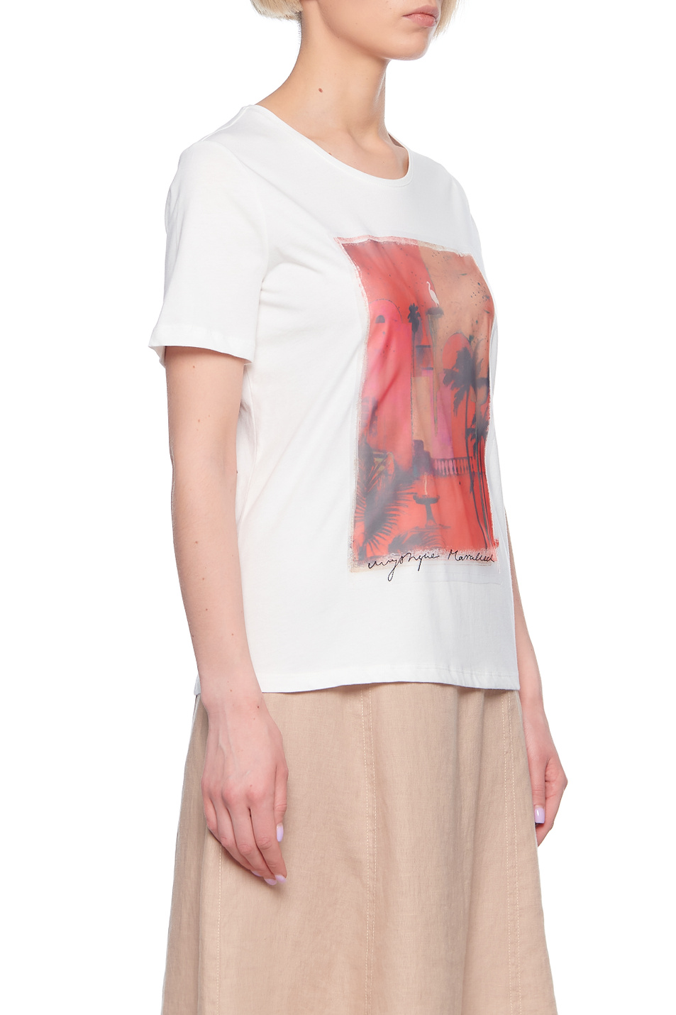 Женский Gerry Weber Футболка с прямоугольным принтом (цвет ), артикул 470084-44016 | Фото 5