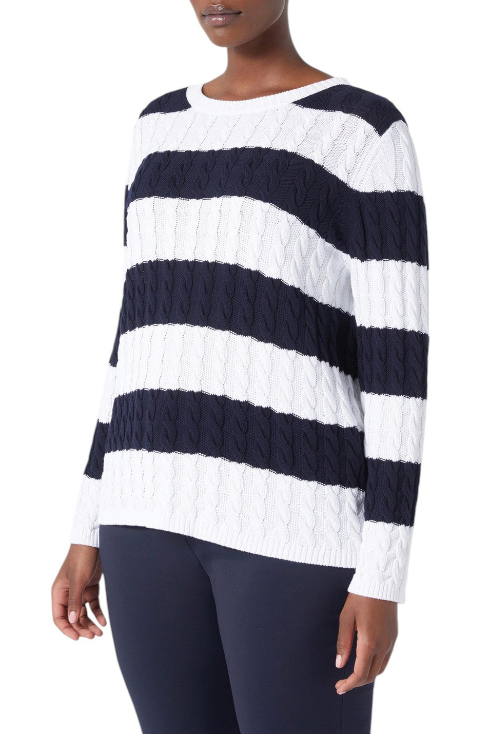 Женский Marina Rinaldi Джемпер DIGIONE из хлопка (цвет ), артикул 2518361091 | Фото 3