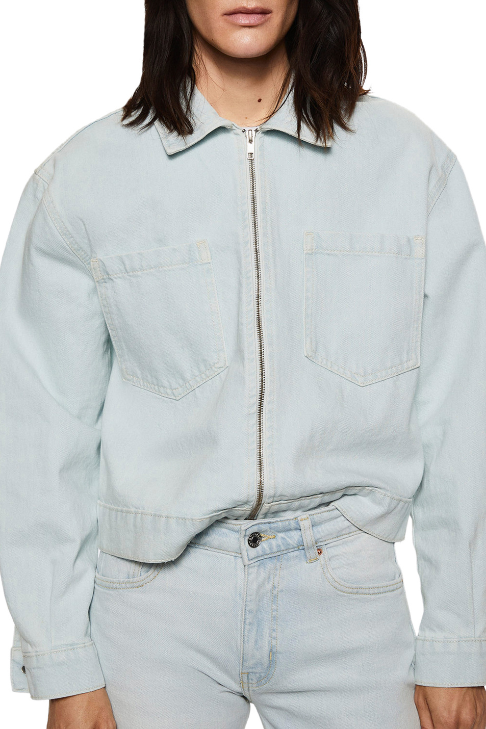 Женский Mango Куртка джинсовая ZAIDA из натурального хлопка (цвет ), артикул 37082877 | Фото 3