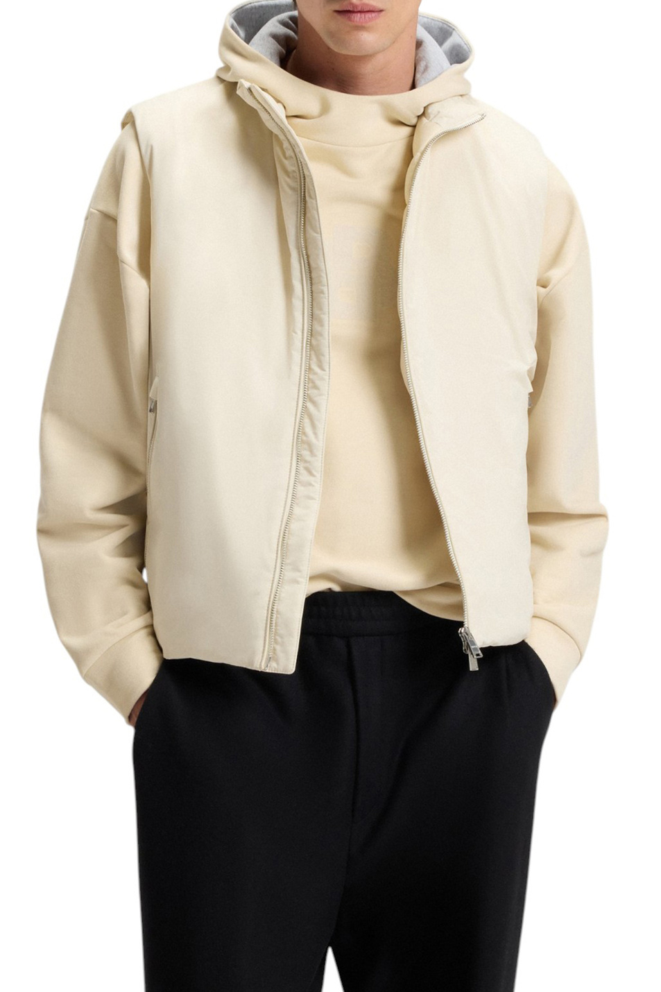 Мужской BOSS Жилет H-Darens однотонный (цвет ), артикул 50549189 | Фото 3