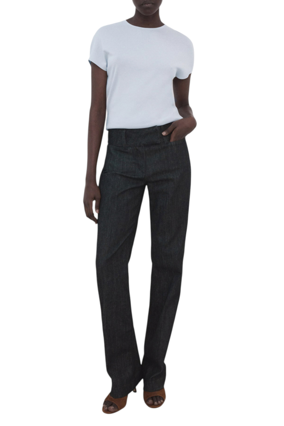 Женский Mango Футболка ZANI однотонная (цвет ), артикул 27007805 | Фото 2