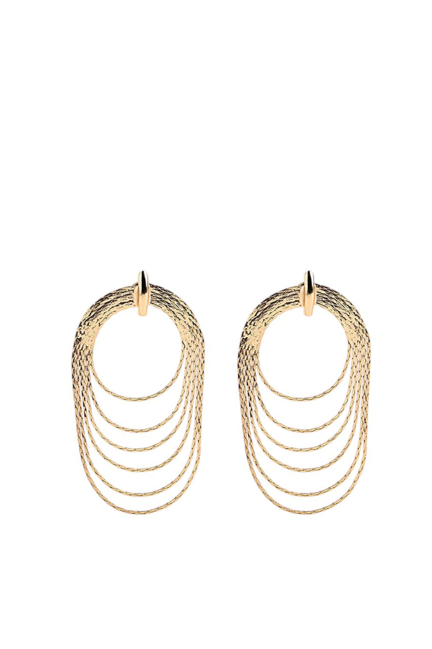 Серьги из латуни|Основной цвет:Золотой|Артикул:228433 | Фото 1