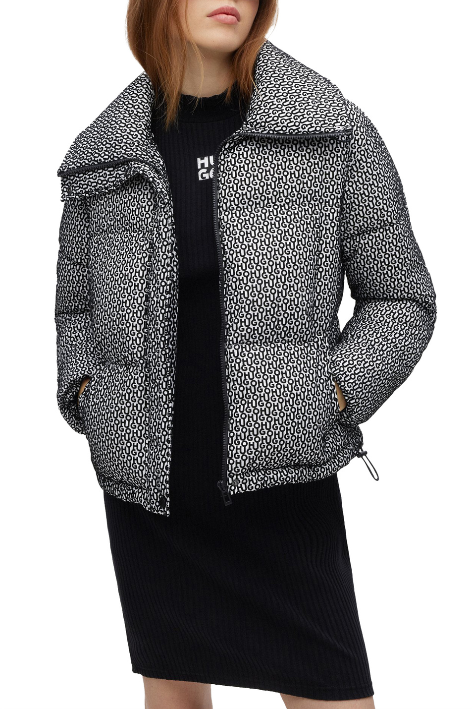 HUGO Куртка свободного кроя с принтом-монограммой (цвет ), артикул 50479043 | Фото 3