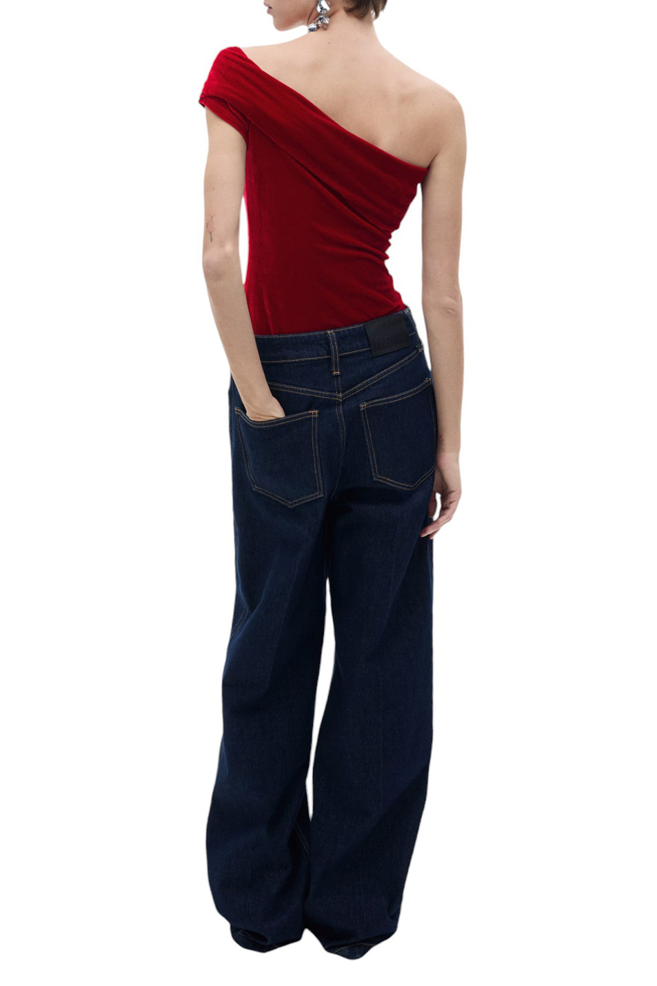 Боди XLUNA бархатное|Основной цвет:Красный Женский Mango Боди XLUNA бархатное (цвет ), артикул 77099060 | Фото 4