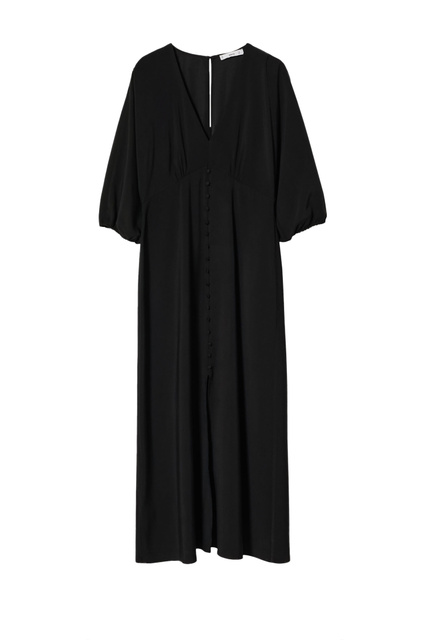 Платье BOMBAY с v-образным вырезом|Основной цвет:Черный|Артикул:37923846 | Фото 1