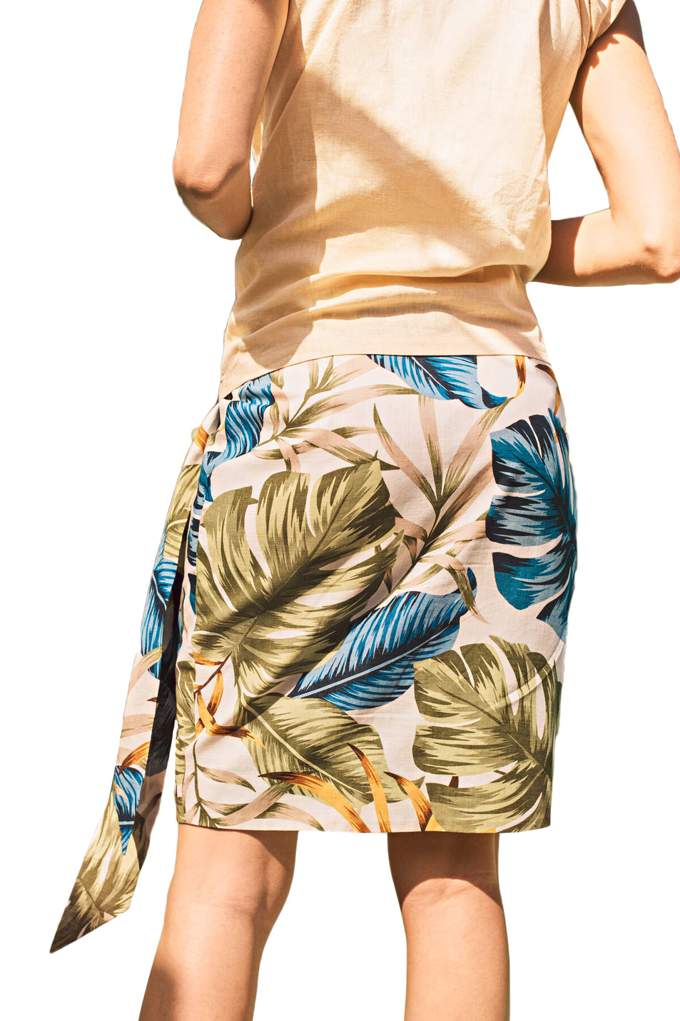 Женский Orsay Юбка из натурального хлопка с принтом и запахом (цвет ), артикул 721123 | Фото 3