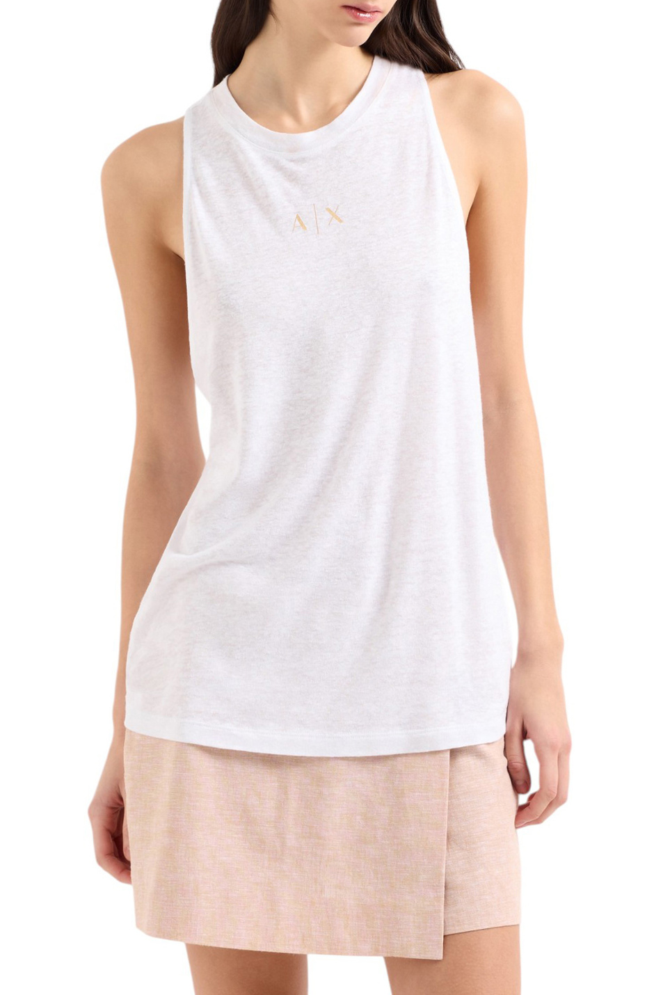 Женский Armani Exchange Топ из вискозы и льна (цвет ), артикул XW000390-AF12899 | Фото 3