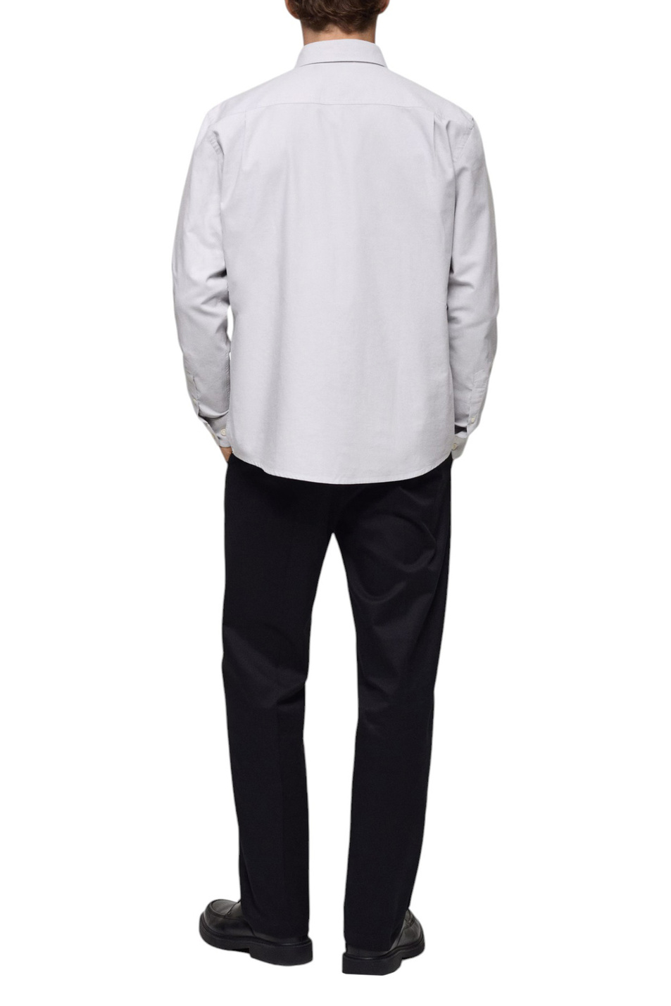 Мужской Mango Man Рубашка OXFORD из хлопка (цвет ), артикул 87000605 | Фото 4