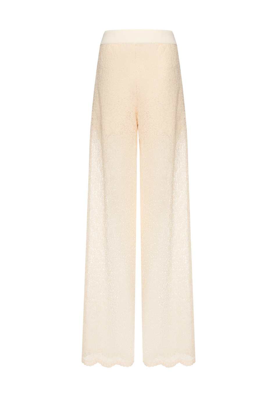 Брюки из кружева|Основной цвет:Бежевый Женский ERMANNO SCERVINO Брюки из кружева (цвет ), артикул D482P360EQF | Фото 2