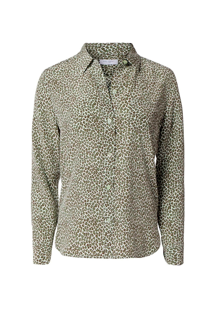 Блузка LEEMA W из натурального шелка|Основной цвет:Зеленый|Артикул:TE577PA9382 | Фото 1
