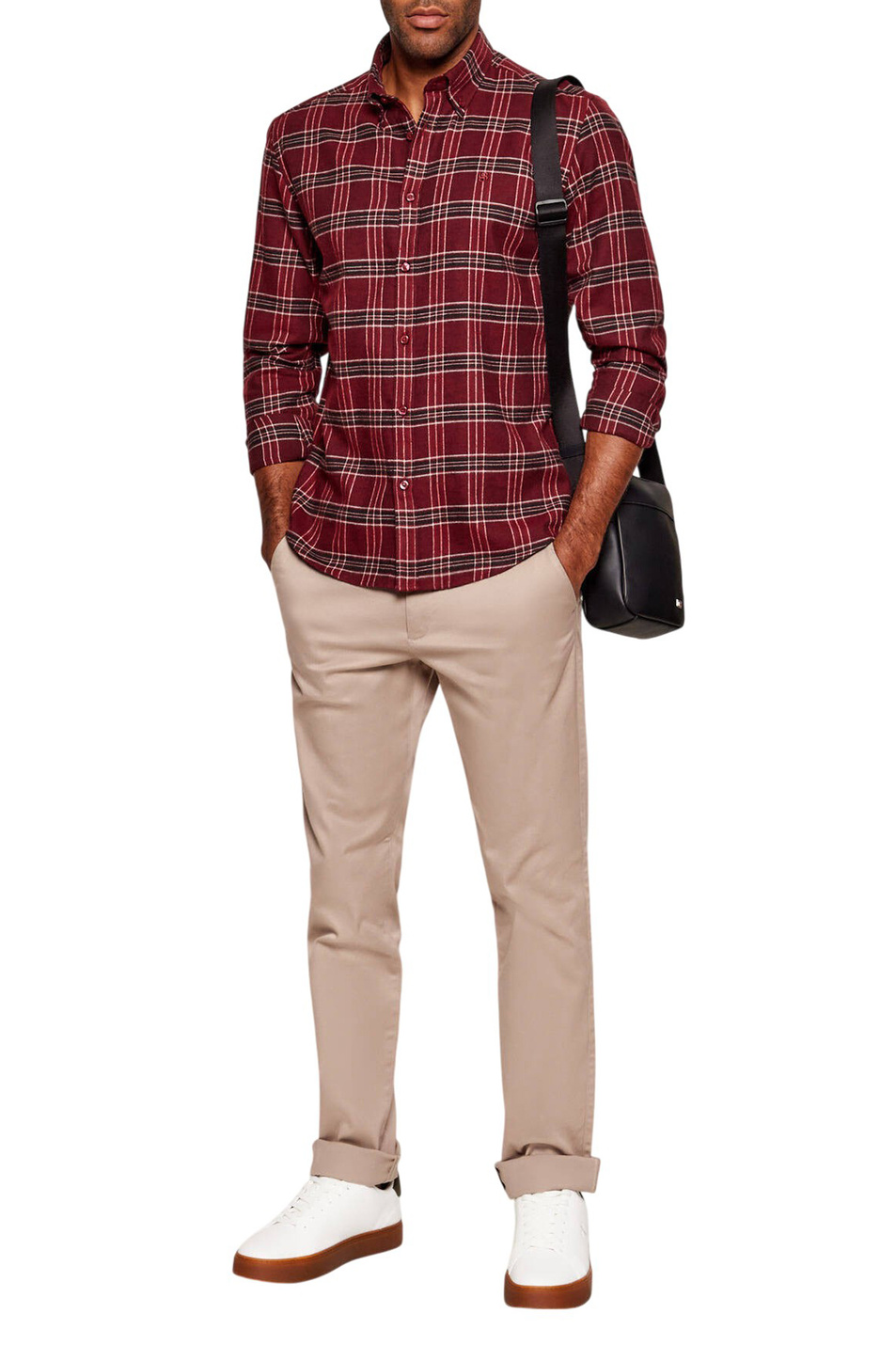 Рубашка LIAM из хлопка|Основной цвет:Бордовый Мужской BOSS Рубашка LIAM из хлопка (цвет ), артикул 50550049 | Фото 3