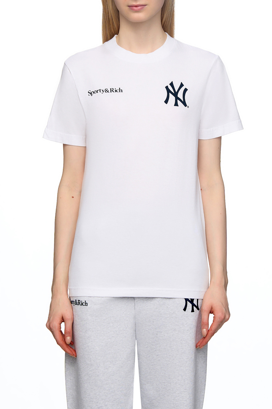 Женский Sporty & Rich Футболка с логотипом (цвет ), артикул TO043505633WH01 | Фото 4
