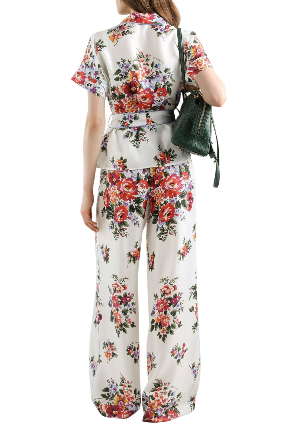 Женский Dolce & Gabbana Блузка из шелка с поясом (цвет ), артикул F5S23T-IS11I | Фото 4