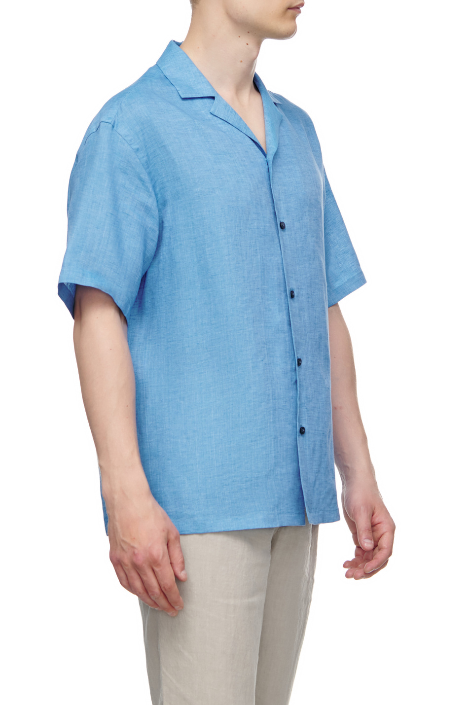 Мужской Zegna Льняная рубашка с коротким рукавом (цвет ), артикул 305291-ZCOB2-G | Фото 3