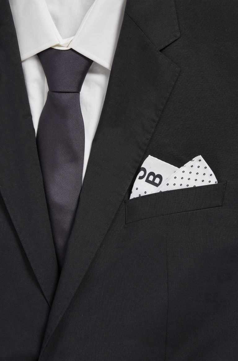 BOSS Карманный платок с принтом из чистого шелка (цвет ), артикул 50448416 | Фото 2