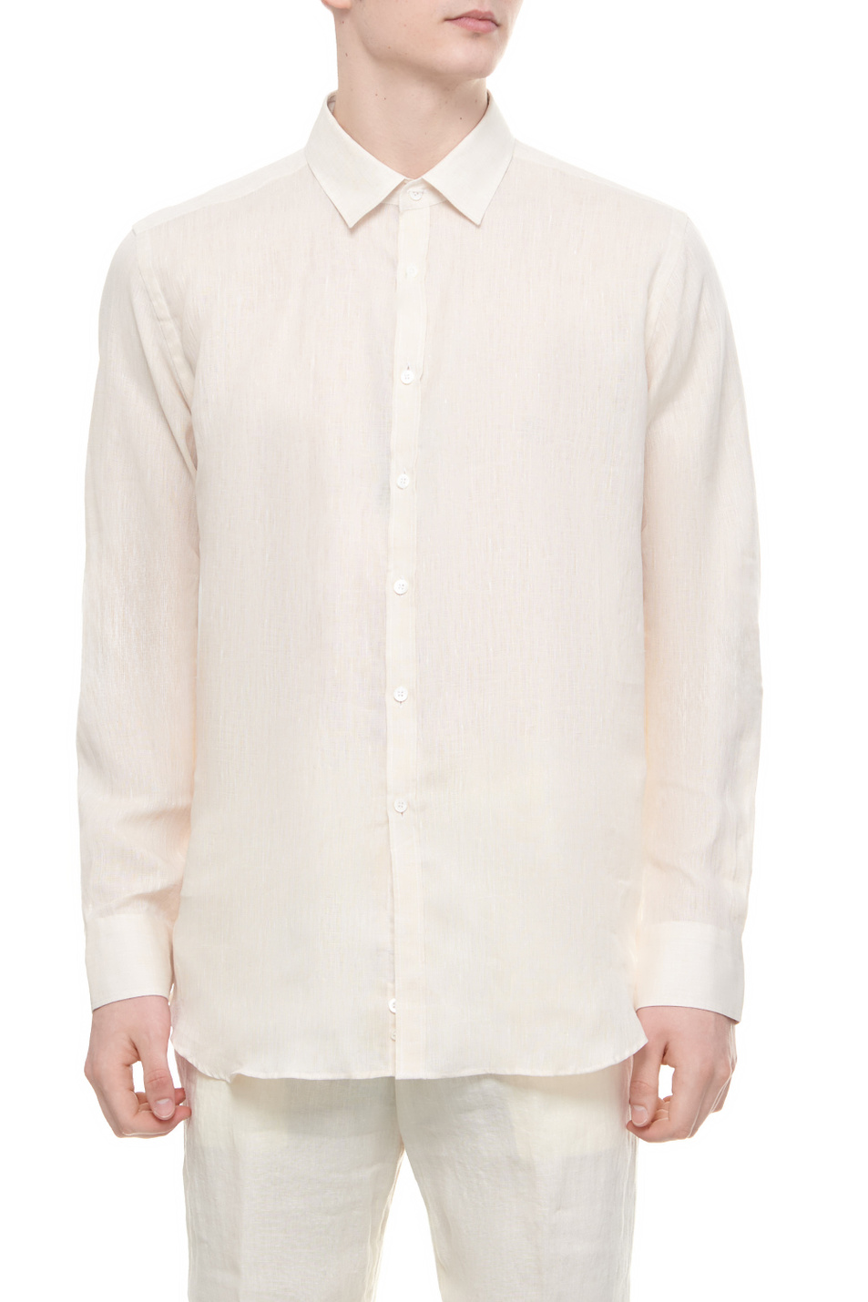 Мужской Canali Рубашка из чистого льна (цвет ), артикул L777GL03099 | Фото 1