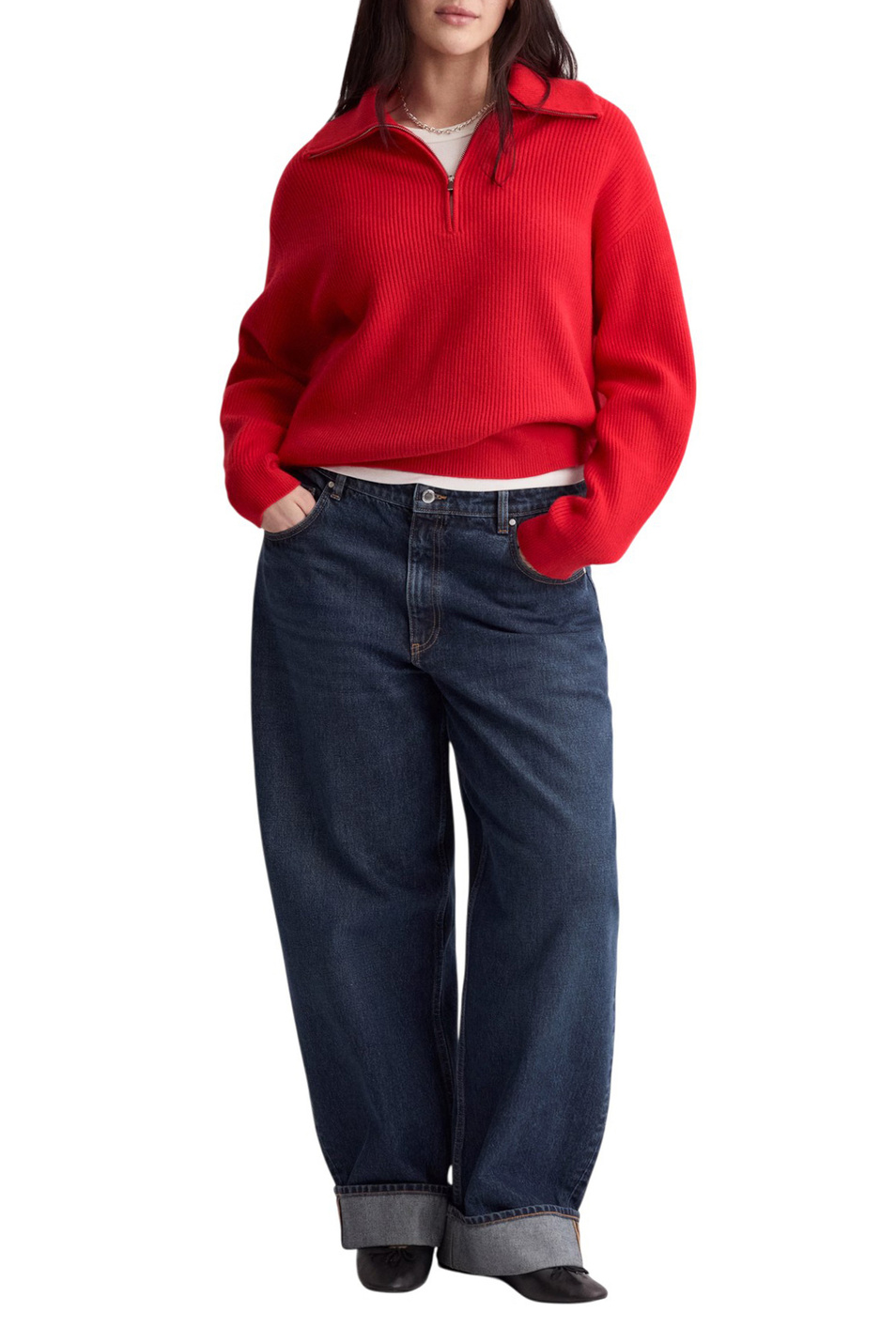 Женский Mango Свитер RIZON с воротником на молнии (цвет ), артикул 27041331 | Фото 2