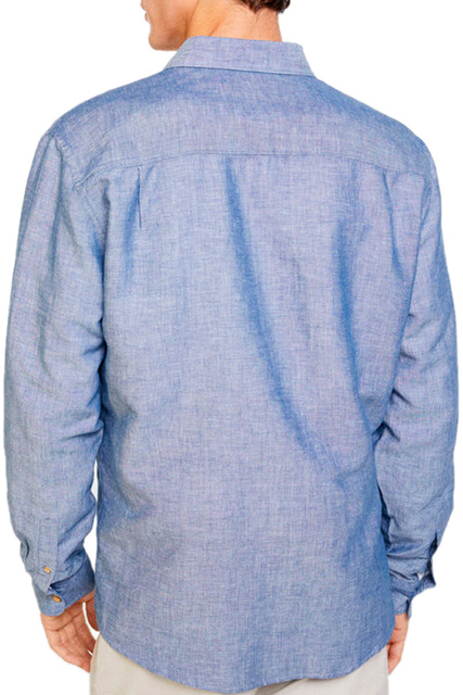 Однотонная рубашка|Основной цвет:Синий|Артикул:0993371 | Фото 2