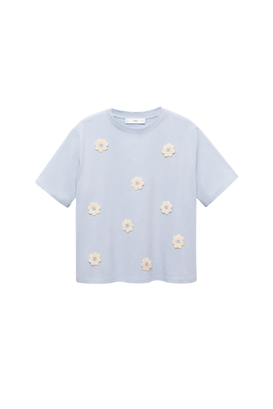 Женский Mango Футболка FLORI из хлопка (цвет ), артикул 87057179 | Фото 1