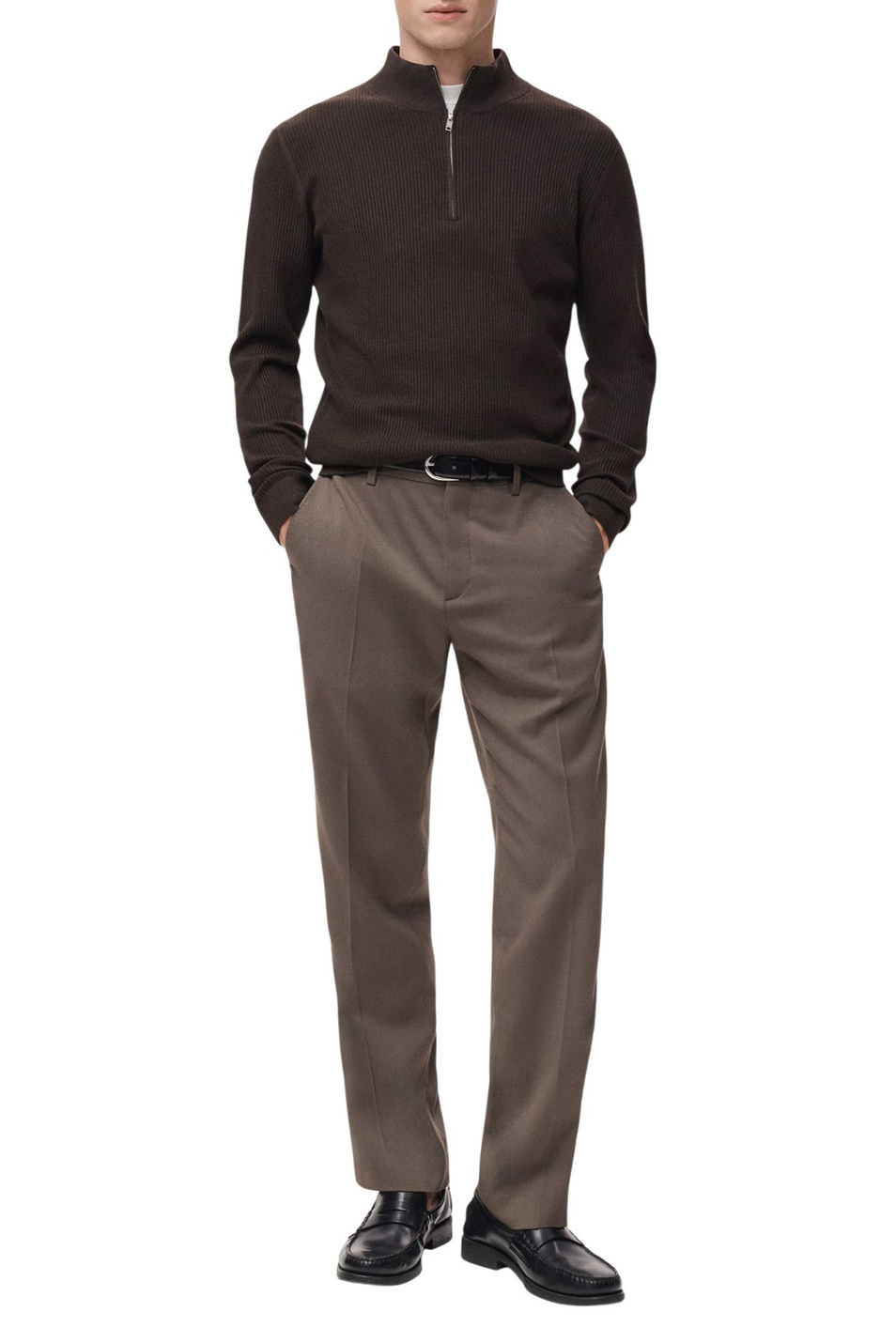 Мужской Mango Man Джемпер ANTIGUAP с застежкой-молнией (цвет ), артикул 27041283 | Фото 2