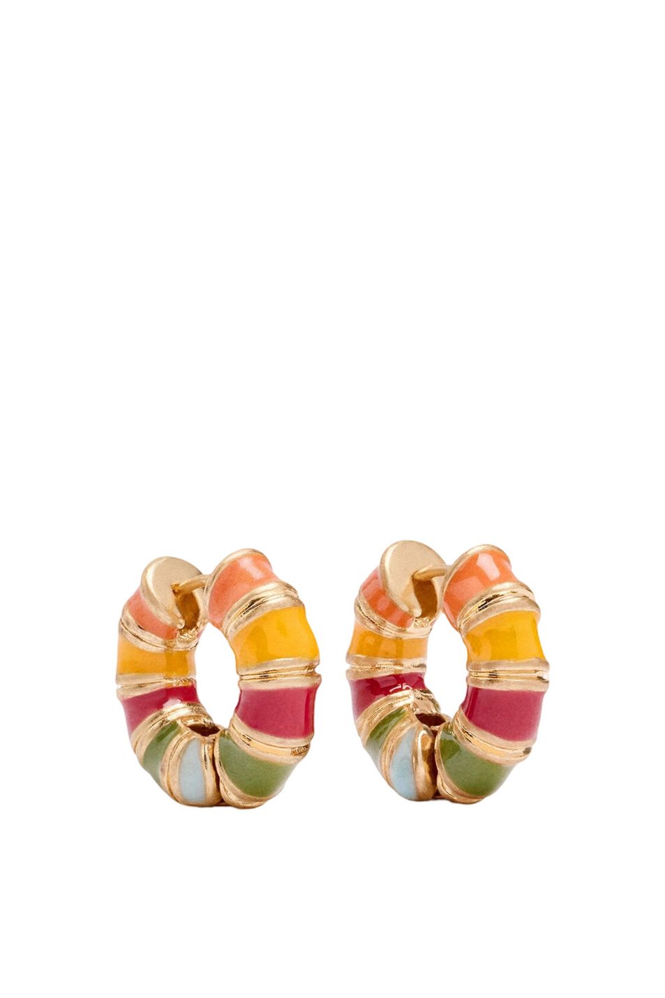 Женский Parfois Серьги-кольца с эмалью (цвет ), артикул 245180 | Фото 1