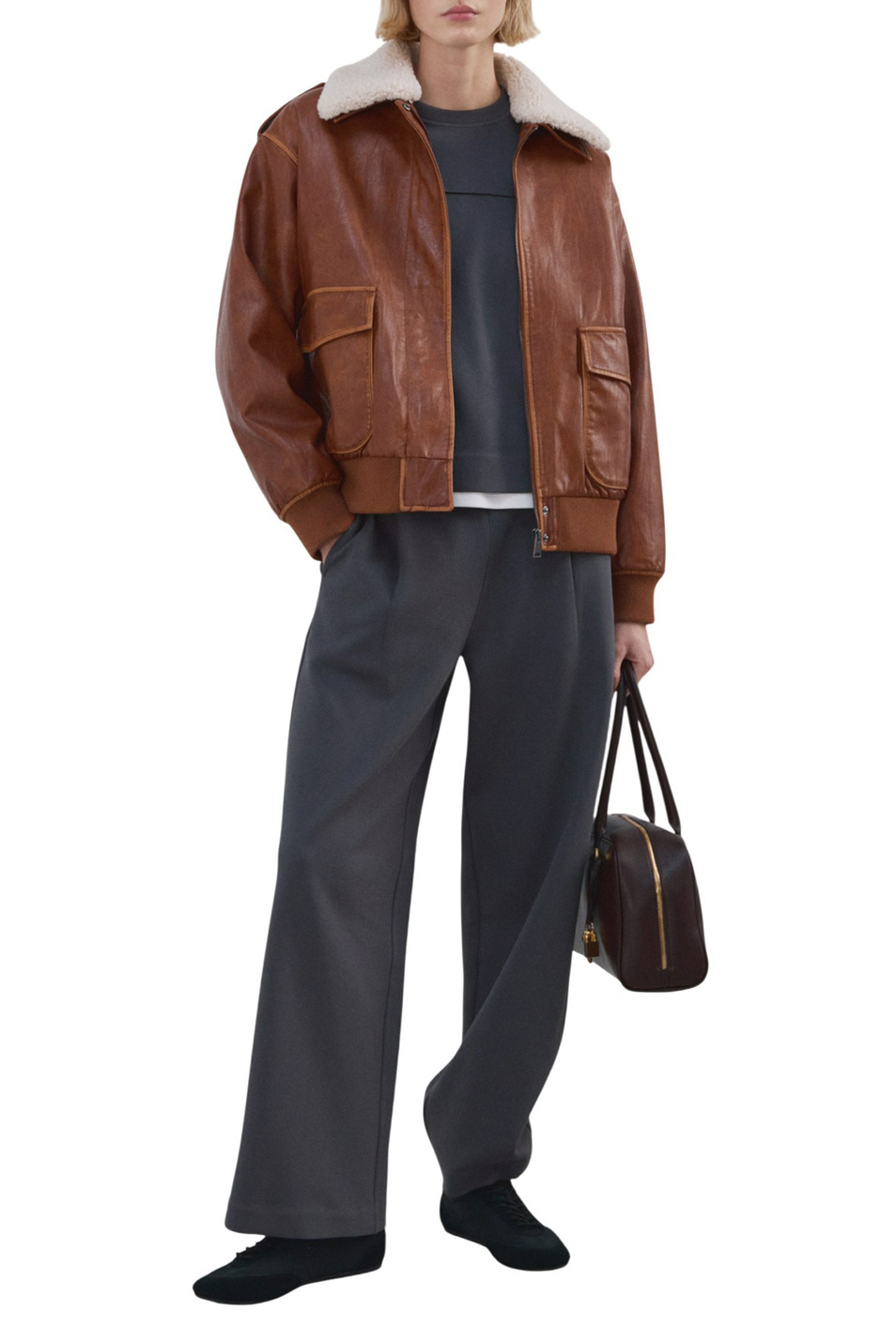 Женский Mango Свитшот PIQUE из смесового хлопка (цвет ), артикул 27083315 | Фото 2