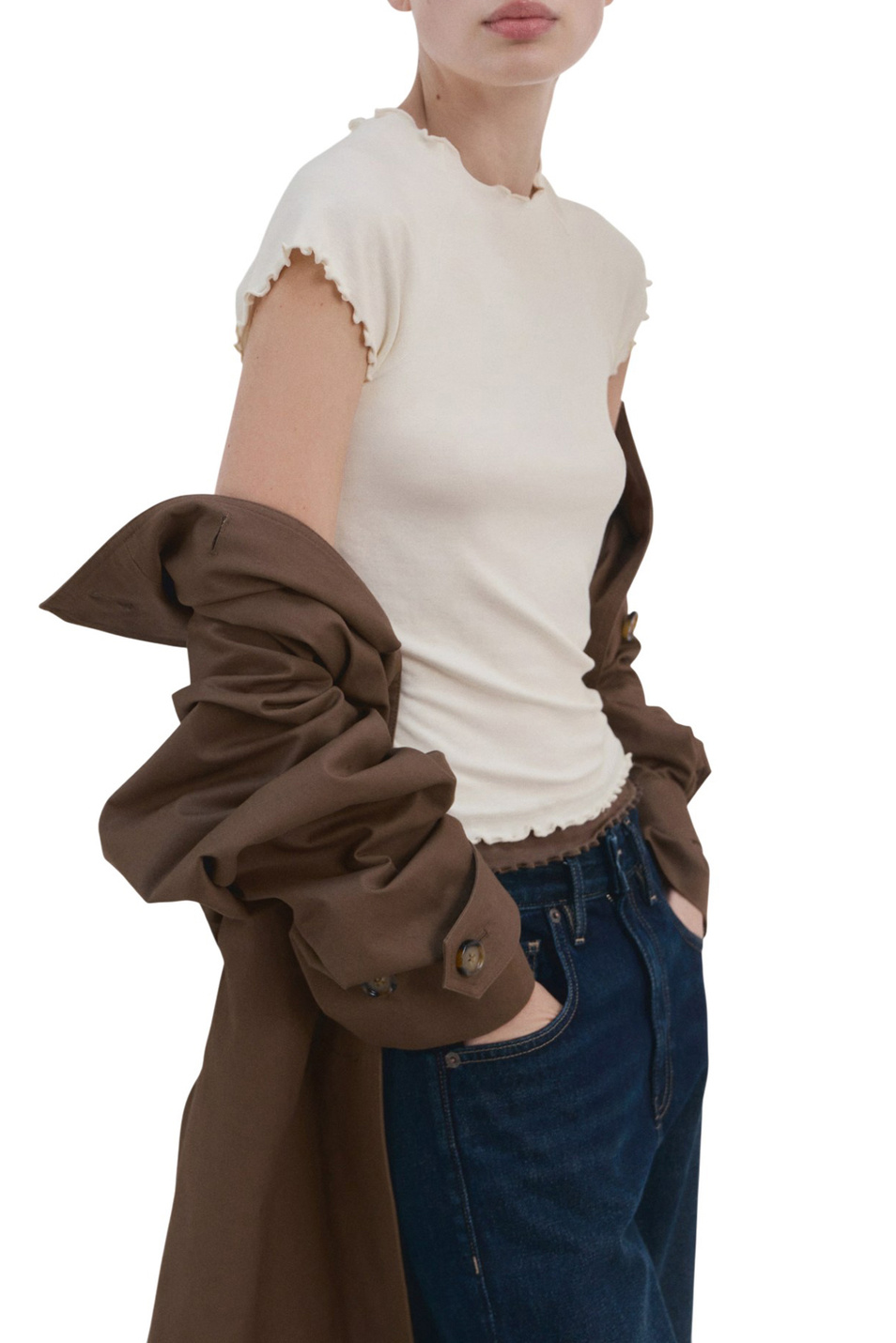 Женский Mango Футболка CURLITA из эластичной вискозы (цвет ), артикул 27074079 | Фото 3