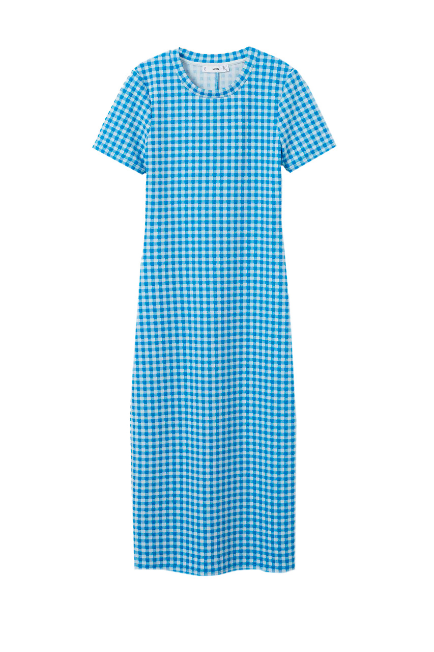 Платье SALONI в клетку|Основной цвет:Голубой|Артикул:27057743 | Фото 1