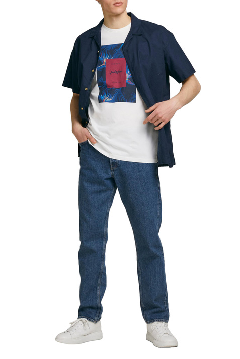 Jack & Jones Рубашка с коротким рукавом из натурального хлопка (Синий цвет), артикул 12183610 | Фото 2