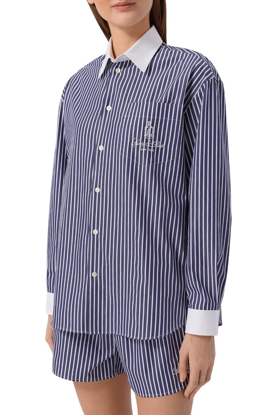 Женский Sporty & Rich Рубашка Vendome из хлопка (цвет ), артикул SI01962231ST02 | Фото 3