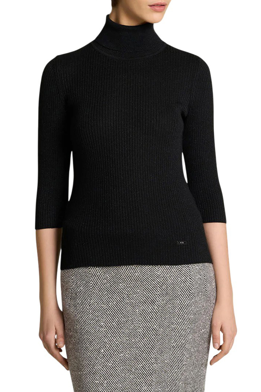 Водолазка из смесовой шерсти|Основной цвет:Черный Женский Kiton Водолазка из смесовой шерсти (цвет ), артикул D587230100O | Фото 3