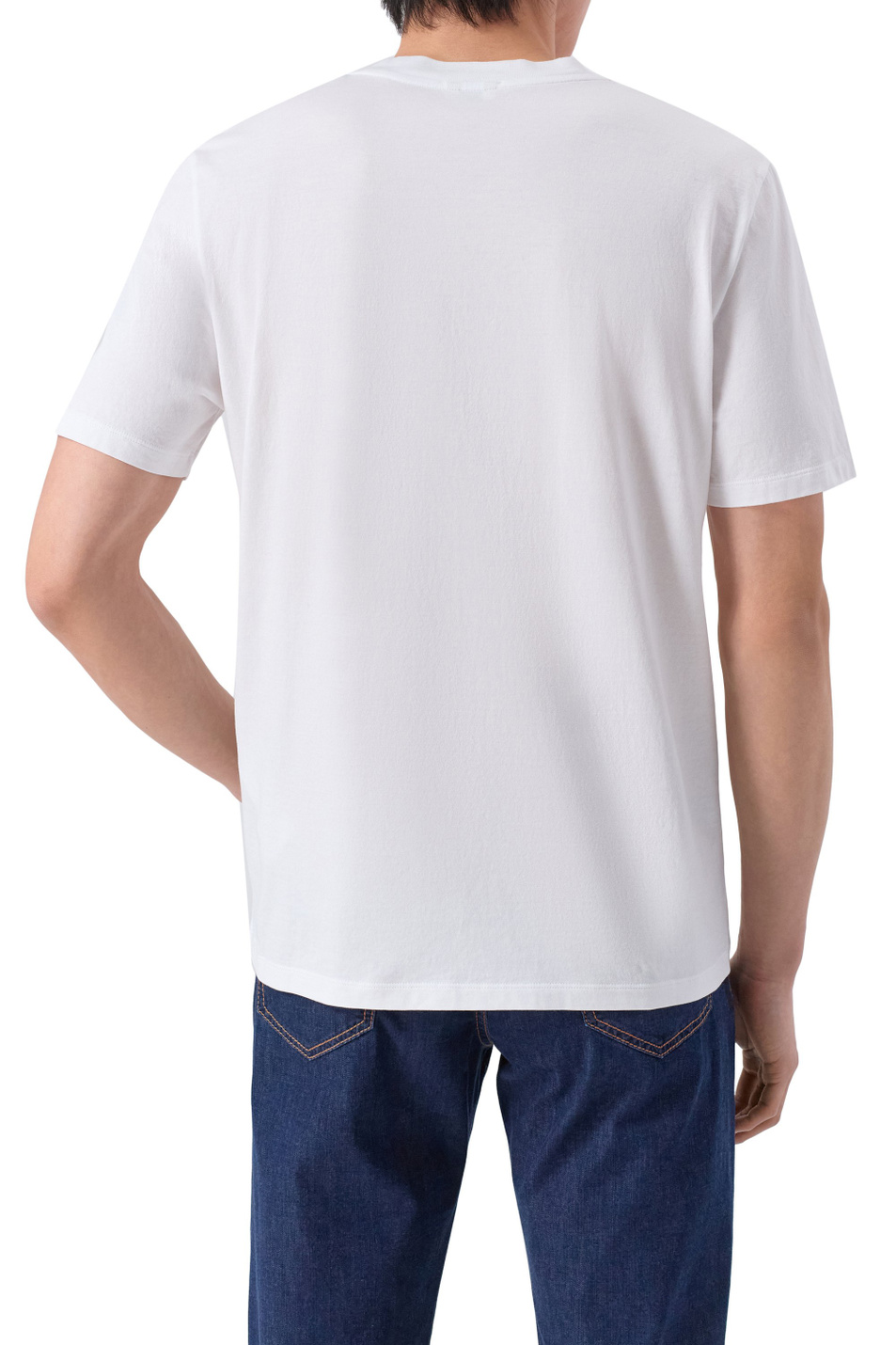 Мужской Jacob Cohen Футболка из натурального хлопка (цвет ), артикул 4R002002M4530 | Фото 5