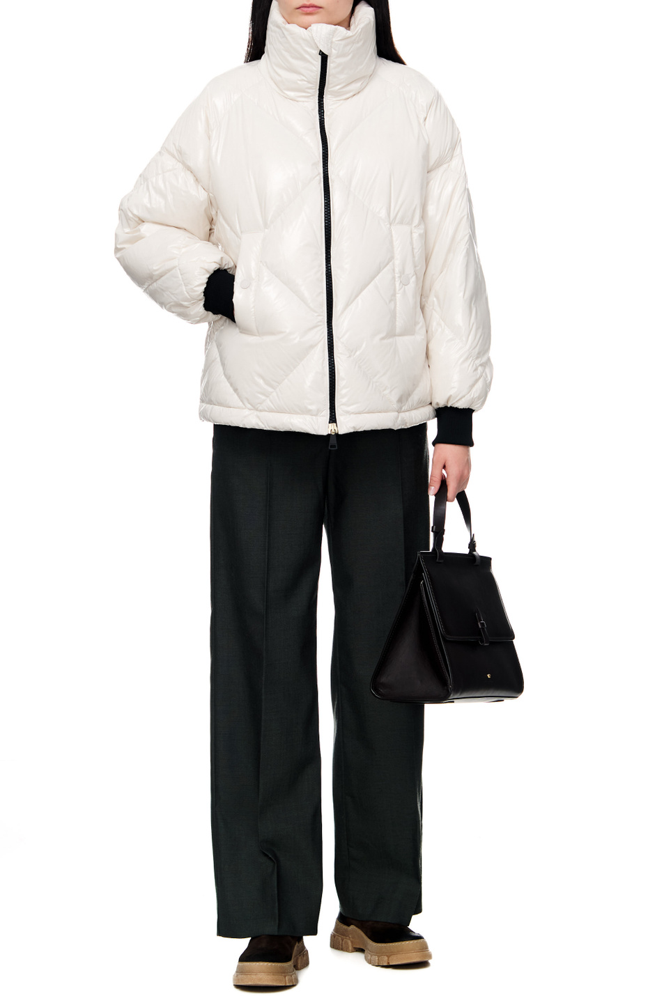 Женский Weekend Max Mara Куртка ERNESTA с контрастными манжетами и молнией (цвет ), артикул 54860423 | Фото 3