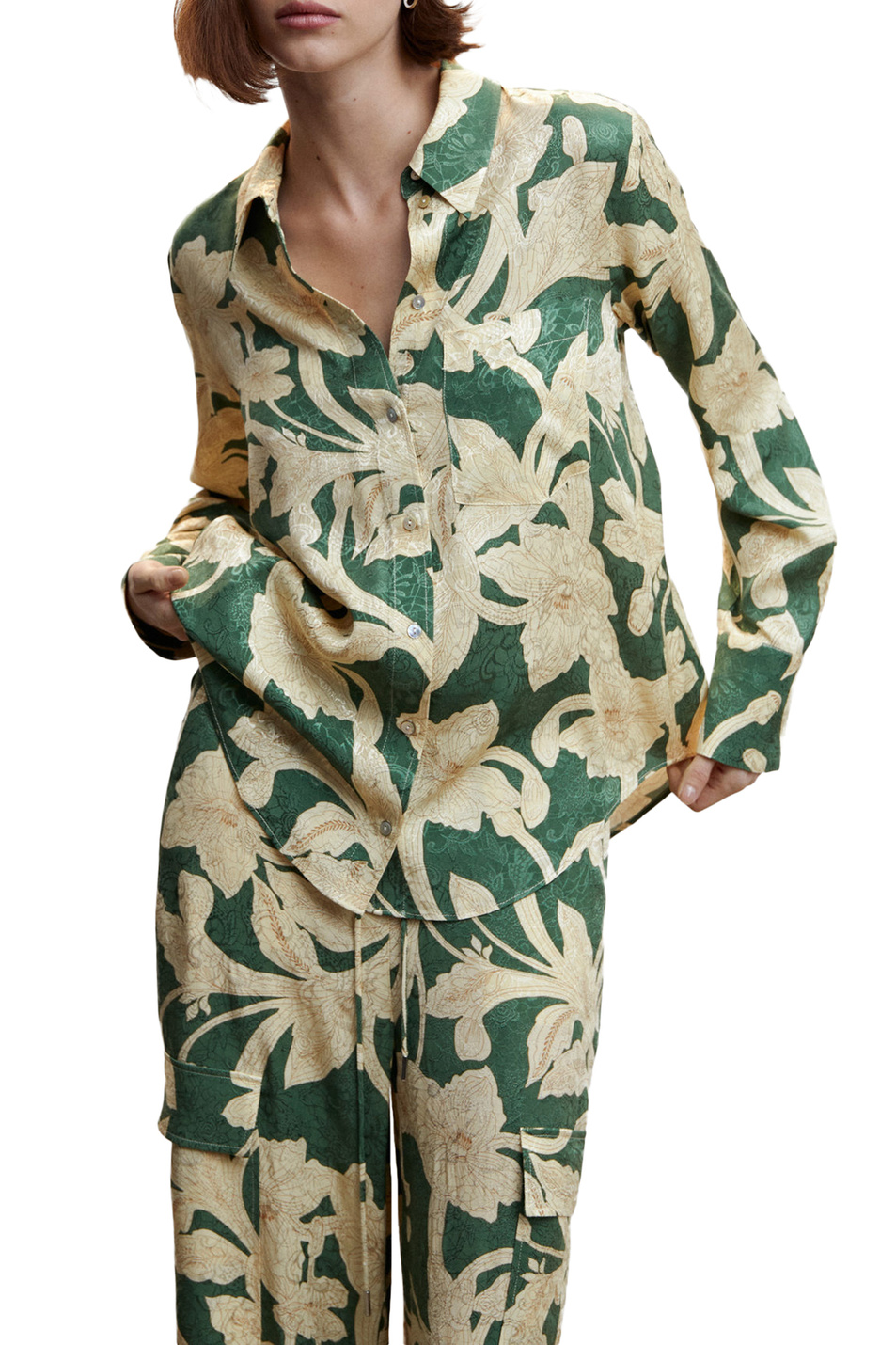 Женский Mango Рубашка CAMMO с цветочным принтом (цвет ), артикул 47024016 | Фото 3