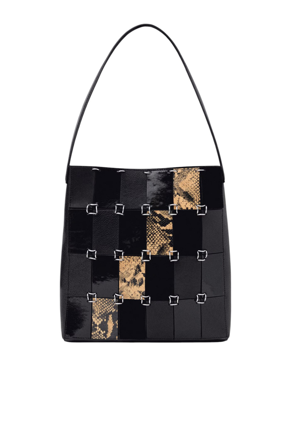 Женский Mango Сумка PATCH из натуральной кожи (цвет ), артикул 87024424 | Фото 1