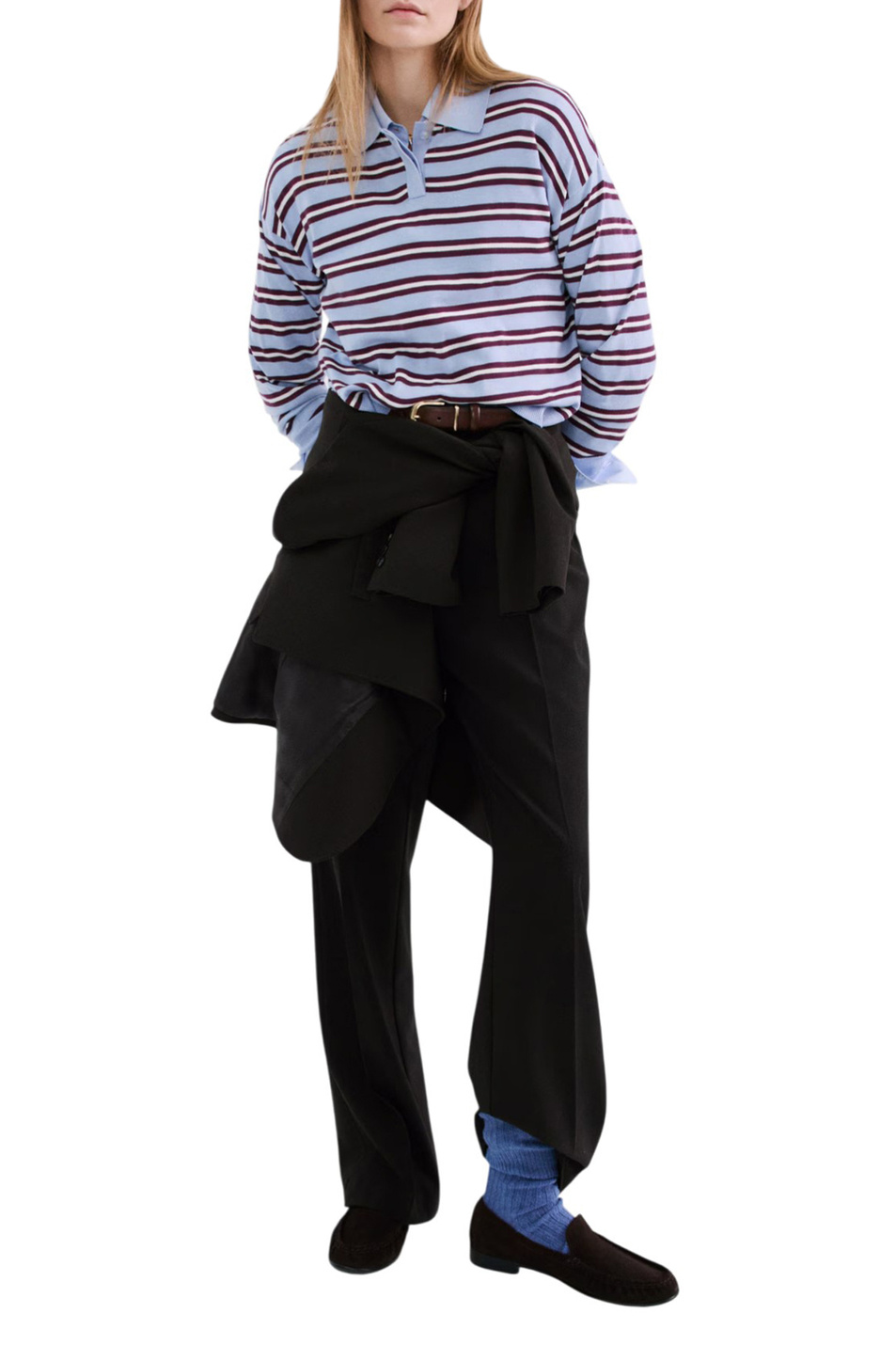 Женский Mango Джемпер-поло LUCCAPR в полоску (цвет ), артикул 27004779 | Фото 2