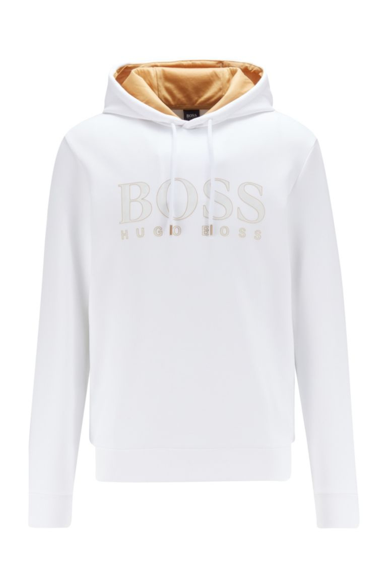 BOSS Толстовка Soody с золотистой подкладкой капюшона и логотипом (цвет ), артикул 50451214 | Фото 1