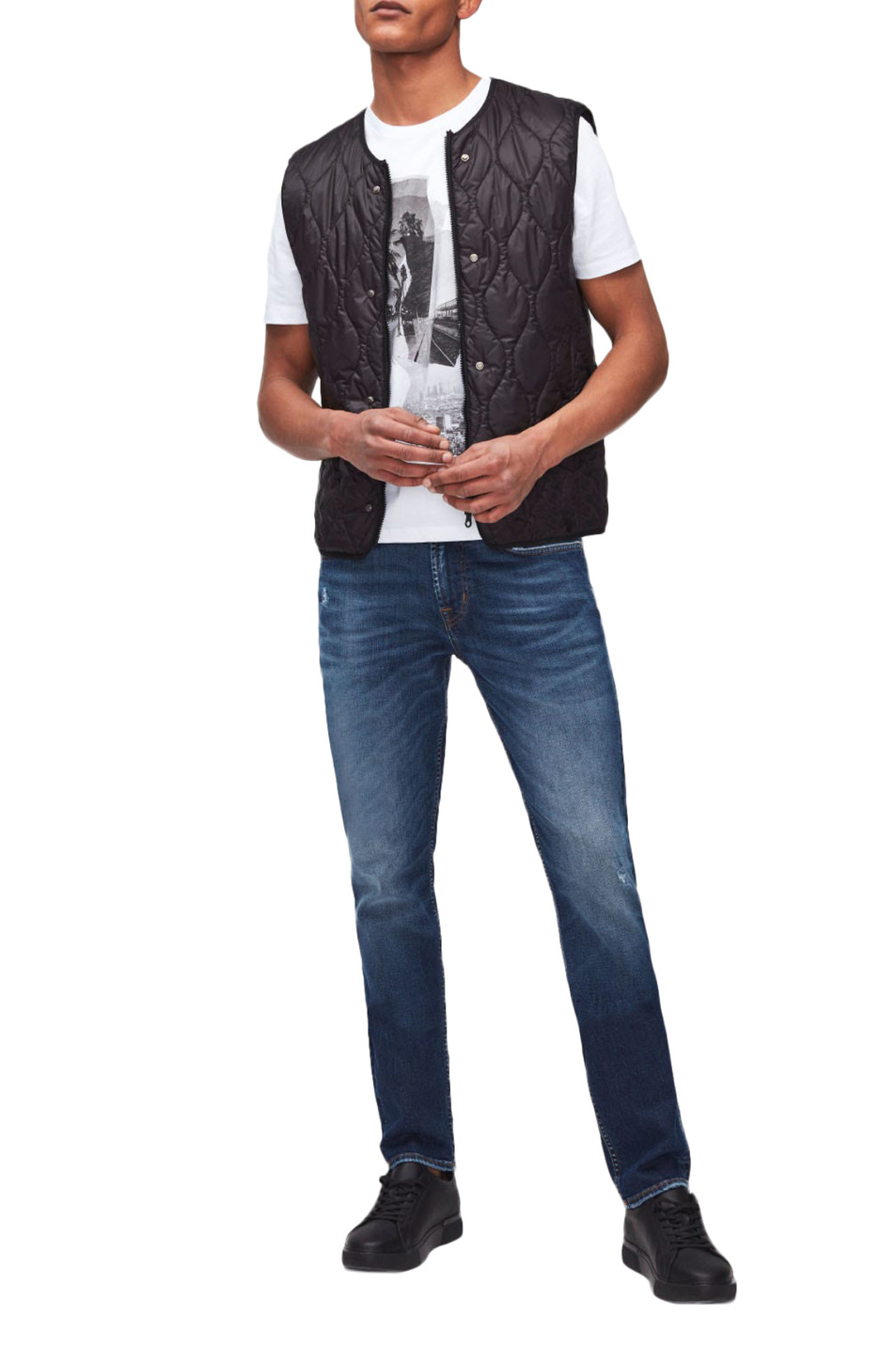 Мужской 7 for all Mankind Джинсы из смесового хлопка (цвет ), артикул JSMXU940TC | Фото 2