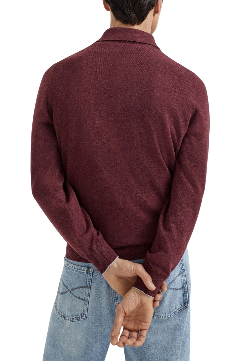 Мужской Brunello Cucinelli Джемпер поло однотонный (цвет ), артикул MSY00295 | Фото 5