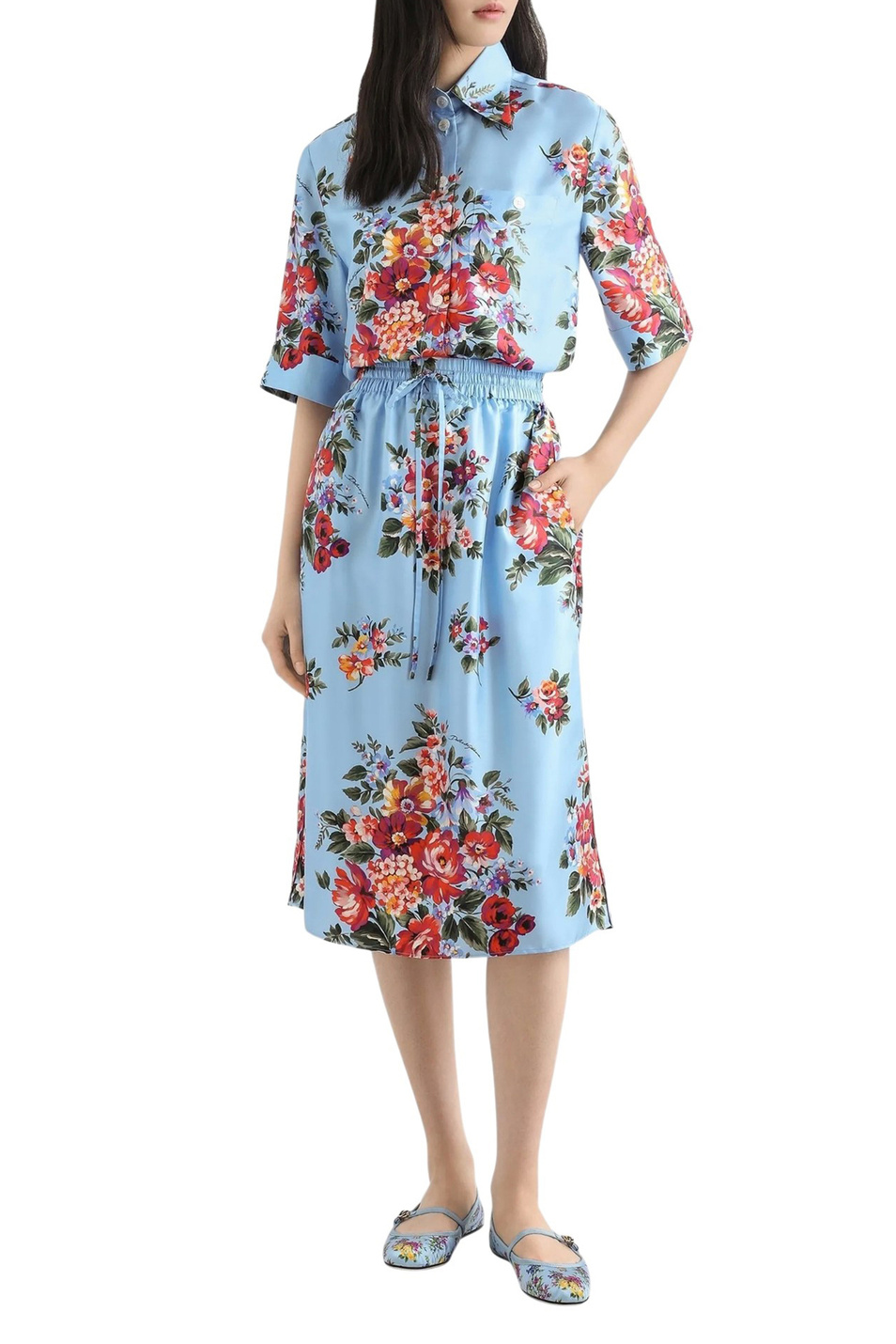 Женский Dolce & Gabbana Блузка из шелка (цвет ), артикул F5T50T-IS11I | Фото 2